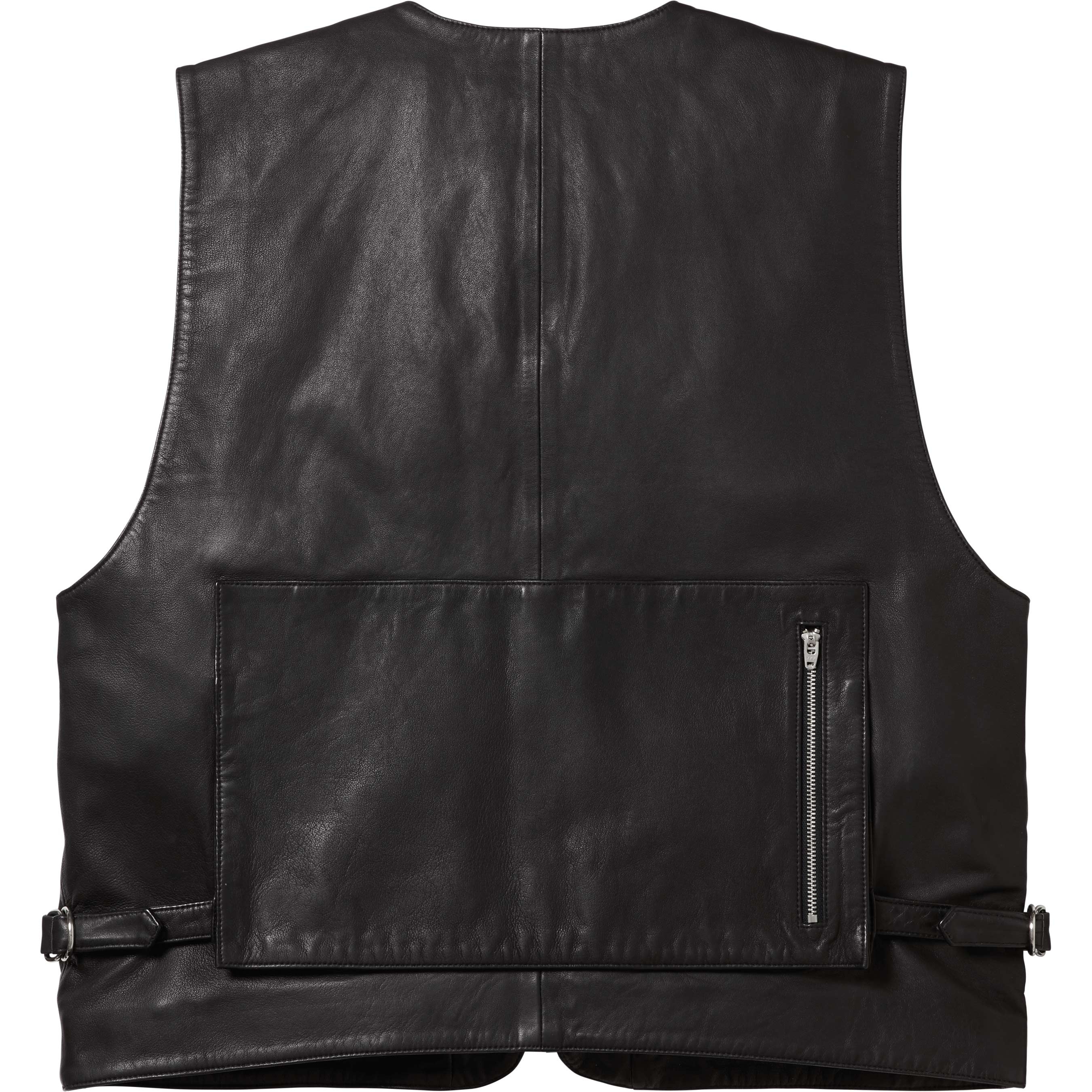 Leather Cargo Vest view 4